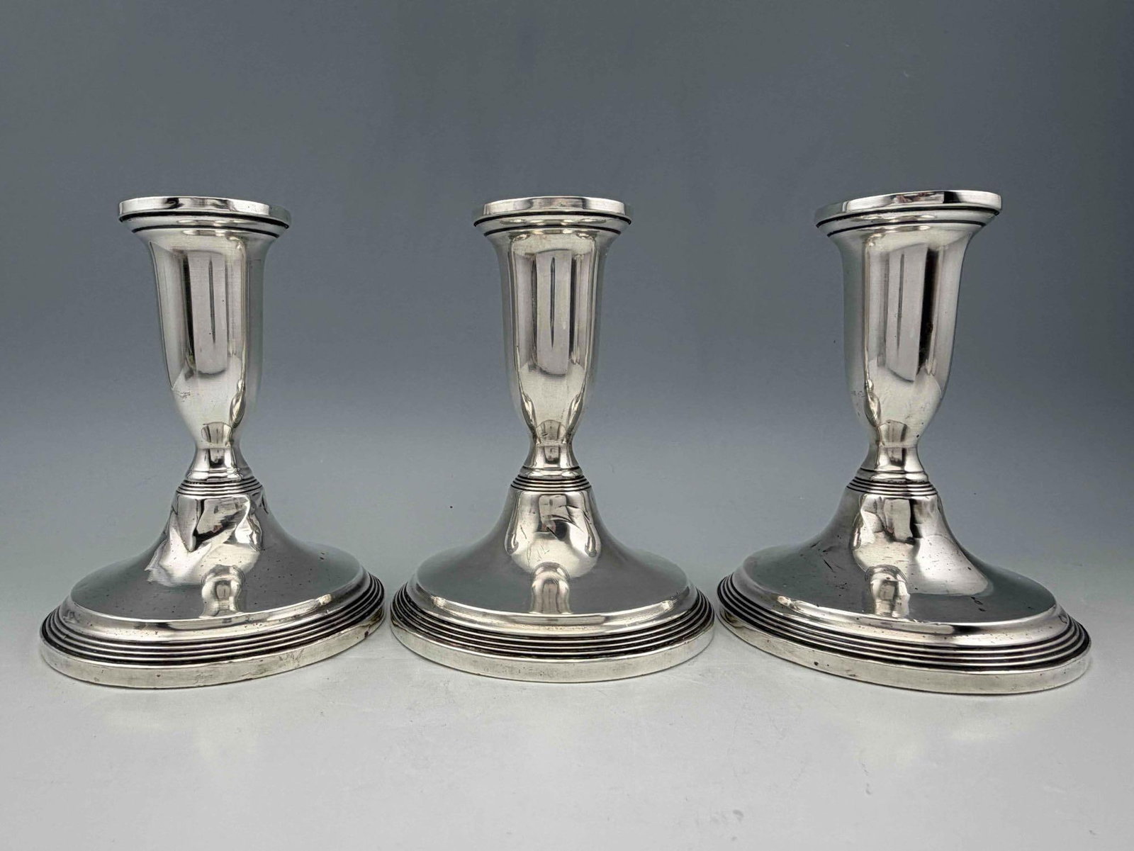 Three Sterling Silver Candlesticks - 2