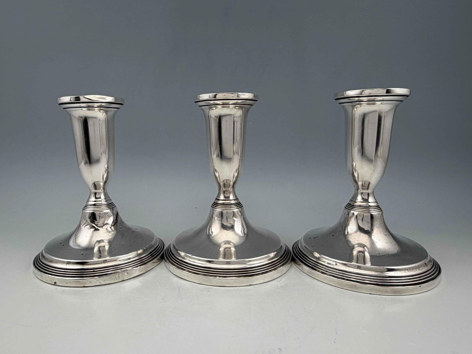 Three Sterling Silver Candlesticks - 4