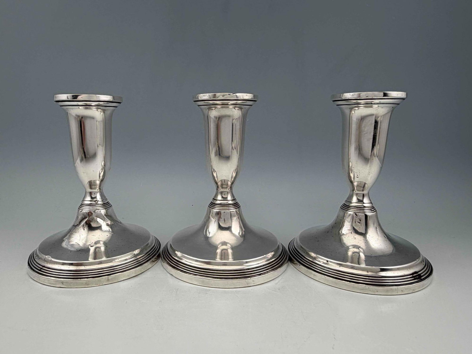 Three Sterling Silver Candlesticks - 5