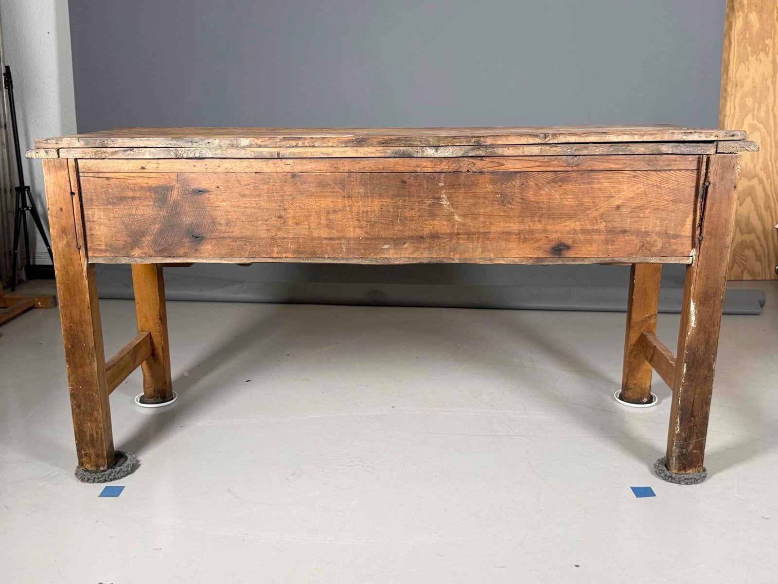 19th Century Pine Three-Drawer Serving Table - 9