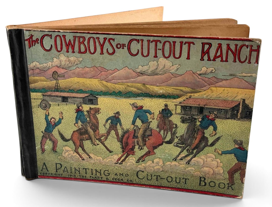 Walter Shelley Phillips (1867-1940), The Cowboys Of Cutout Ranch, A Painting And Cut-Out Book (1 of 11)