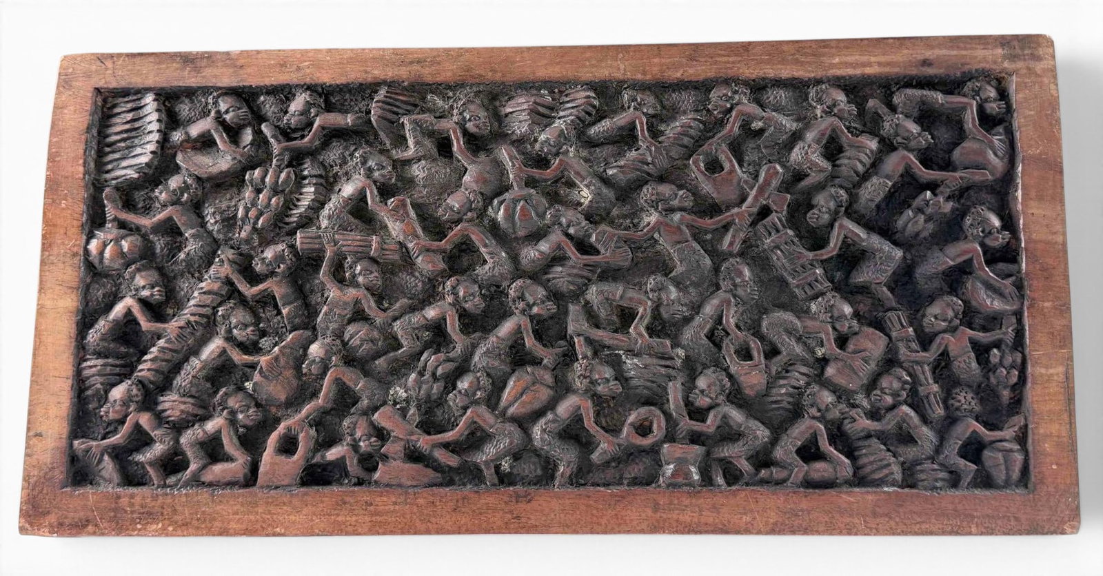African Carved Hardwood Figural Panel (1 of 9)
