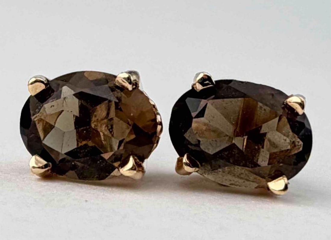 14K Gem Set Earrings - 5