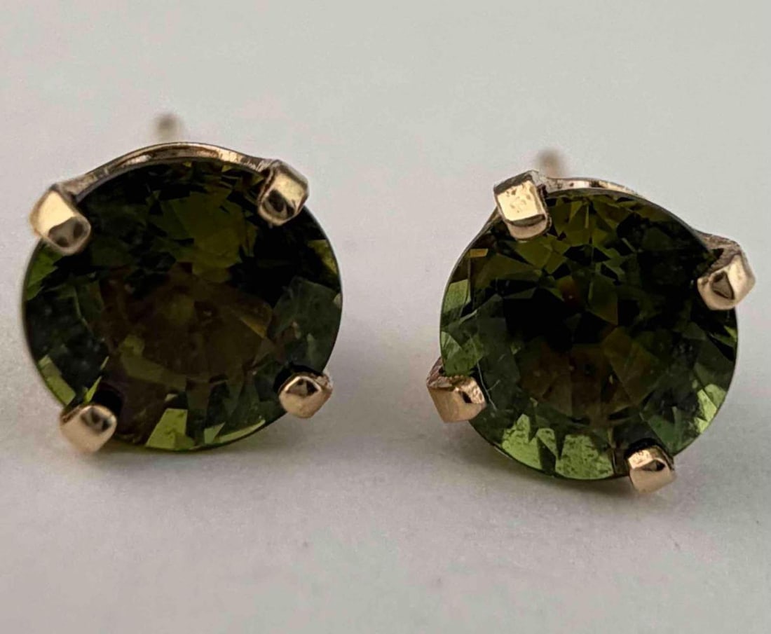 14K Gem Set Earrings - 7