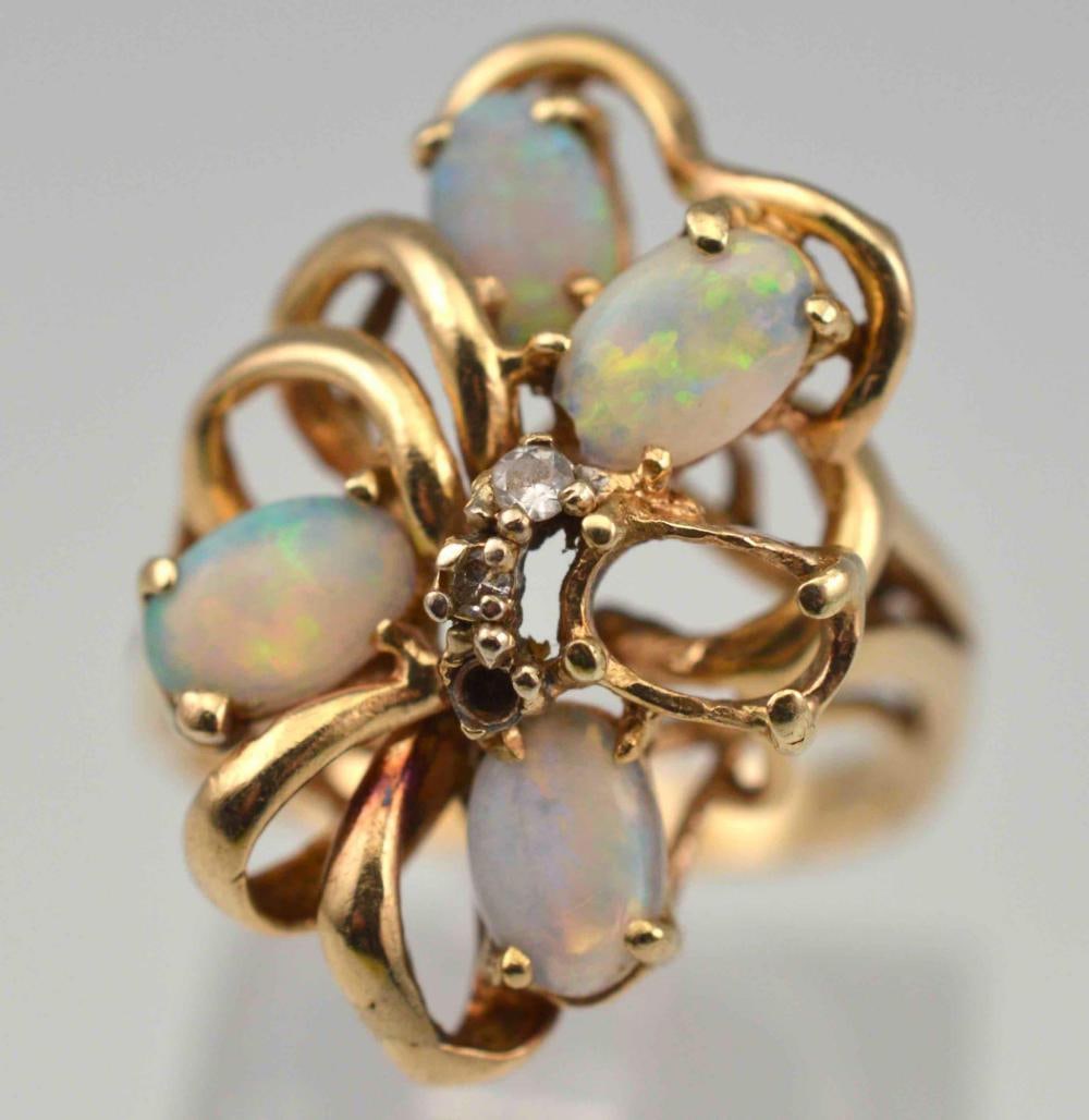14k Opal Ring & Pendant - 3