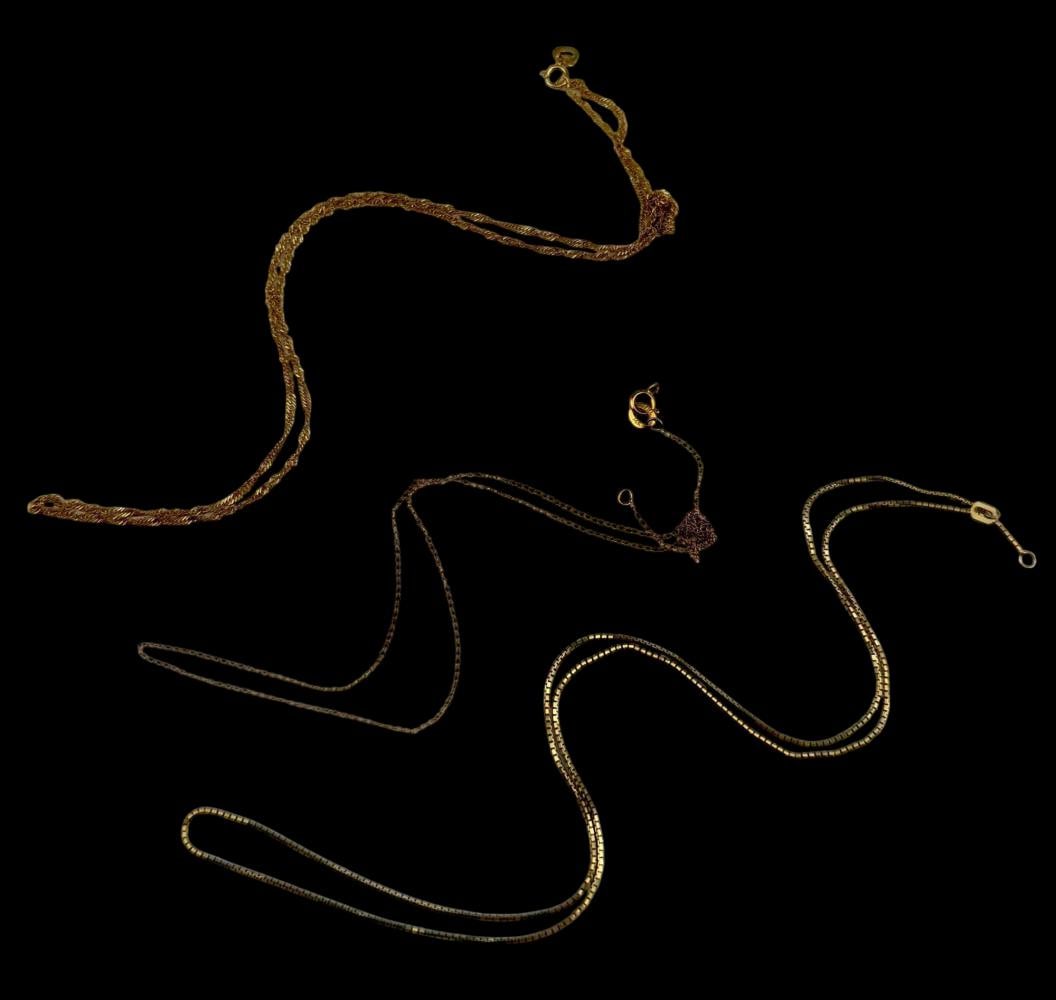 Three 14k Chains For Repair: Three14k Chains For Repair, 3.8g.
