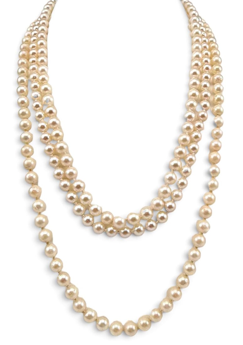 Three 14k Gold Pearl Necklaces (1 of 8)