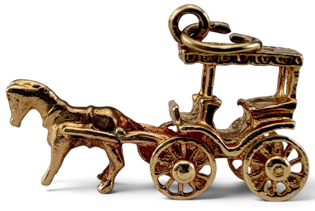 14k Horse & Buggy Charm (1 of 5)
