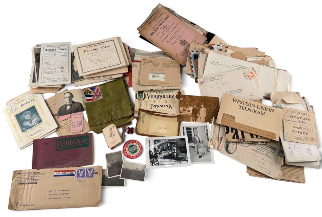 Collection of WWI & WWII Ephemera, Documents, Photos, Post Cards & Letters. (1 of 15)