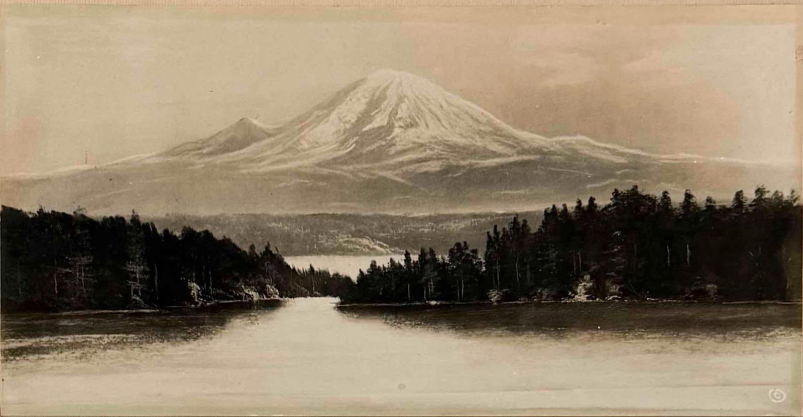 Mortimer Leon Oakes (California, 1860-1949), Mount Rainer and Lake Washington, Photograph, C. 1910 (1 of 7)