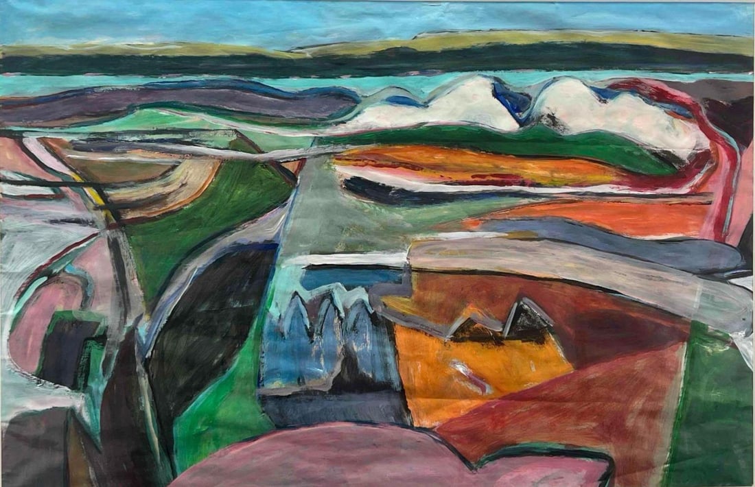 Henry Villerme (American, 1928-2013), Coastal Landscape, Oil On Paper (1 of 9)