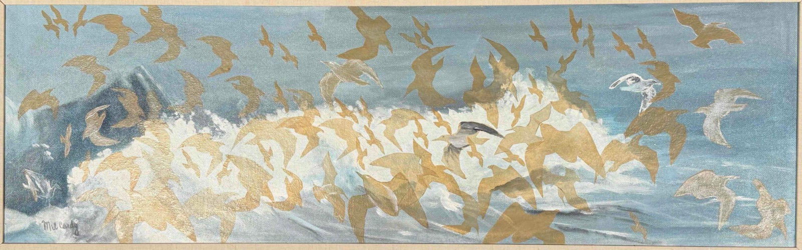 Seagulls, Mid-20th Century, Mixed Media on Masonite (1 of 10)