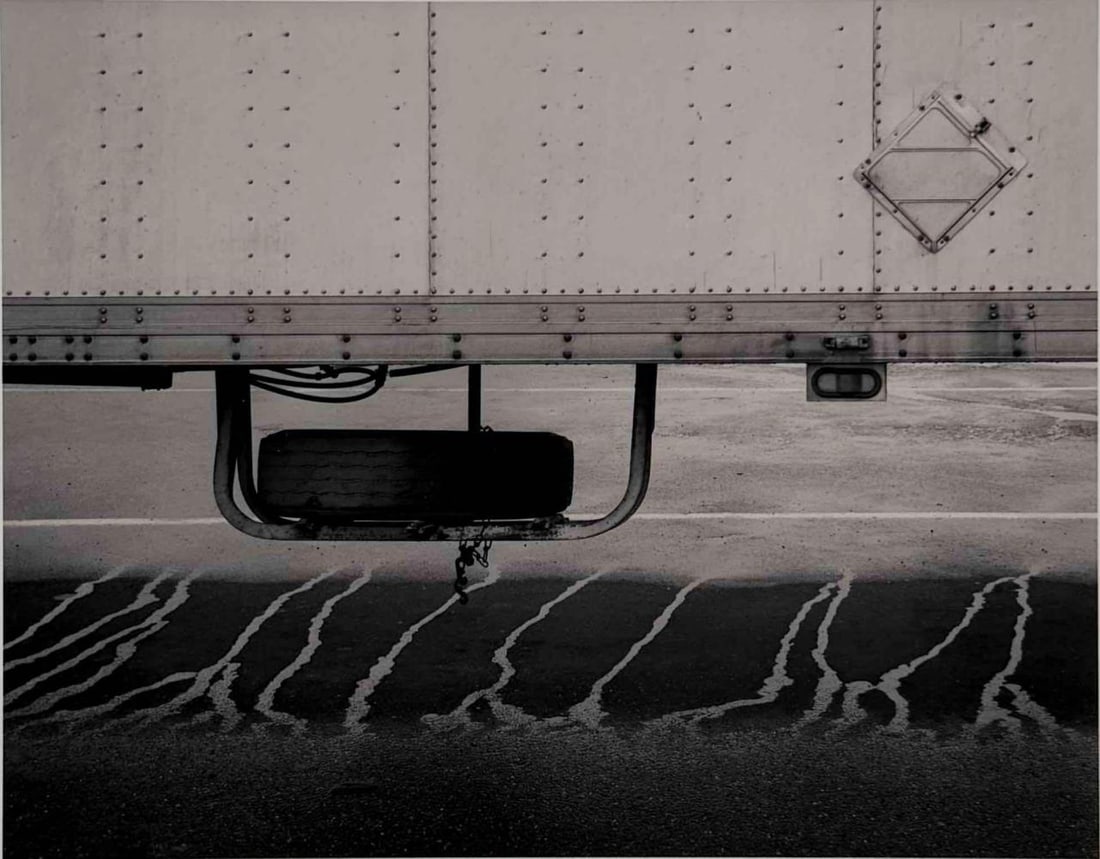Mark Citret (American, b. 1949), Parked Big Rig, Toned Gelatin Silver Print On Vellum: Mark Citret (American, b. 1949), Parked Big Rig, Toned Gelatin Silver Print on Vellum. Signed, titled, dated 1997, and editioned '2/45' in pencil in the margin. Mark Citret is a California photographe