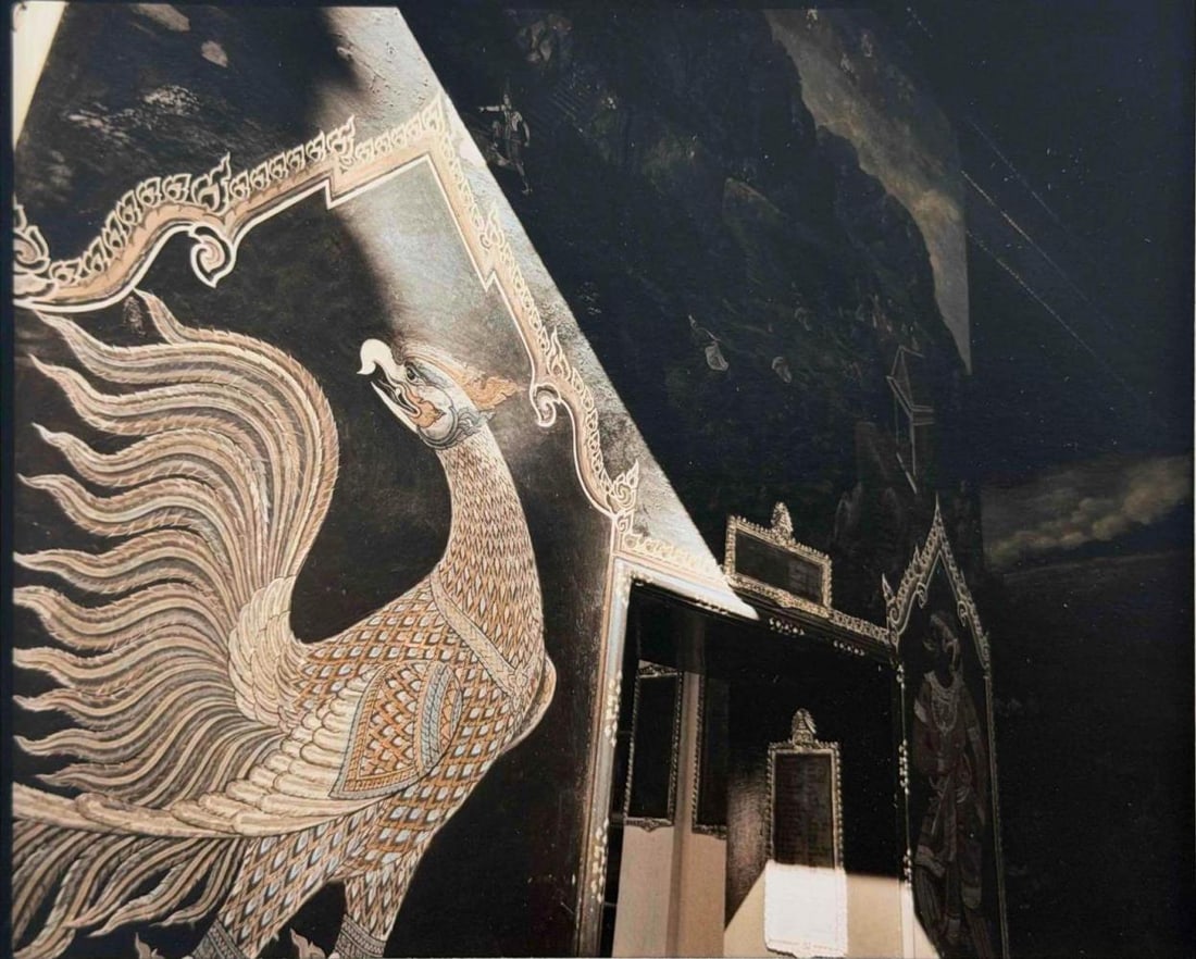 Christopher James (American, b. 1947), Temple Bird, Hand Colored Gelatin Silver Print: Christopher James (American, b. 1947), Temple Bird, Hand Colored Gelatin Silver Print. Pencil signed, titled, editioned '2/25' and dated 1983 in margin. Christopher James is an American photographer, 