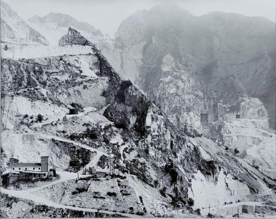 Joel Leivick (American, b. 1951), Quarry At Fantiscritti, Gelatin Silver Print: Joel Leivick (American, b. 1951), Quarry At Fantiscritti, Gelatin Silver Photograph. Signed, dated 1987, and titled on verso. Additionally inscribed "87-14 3/5/89." Accompanied by copies of the releva