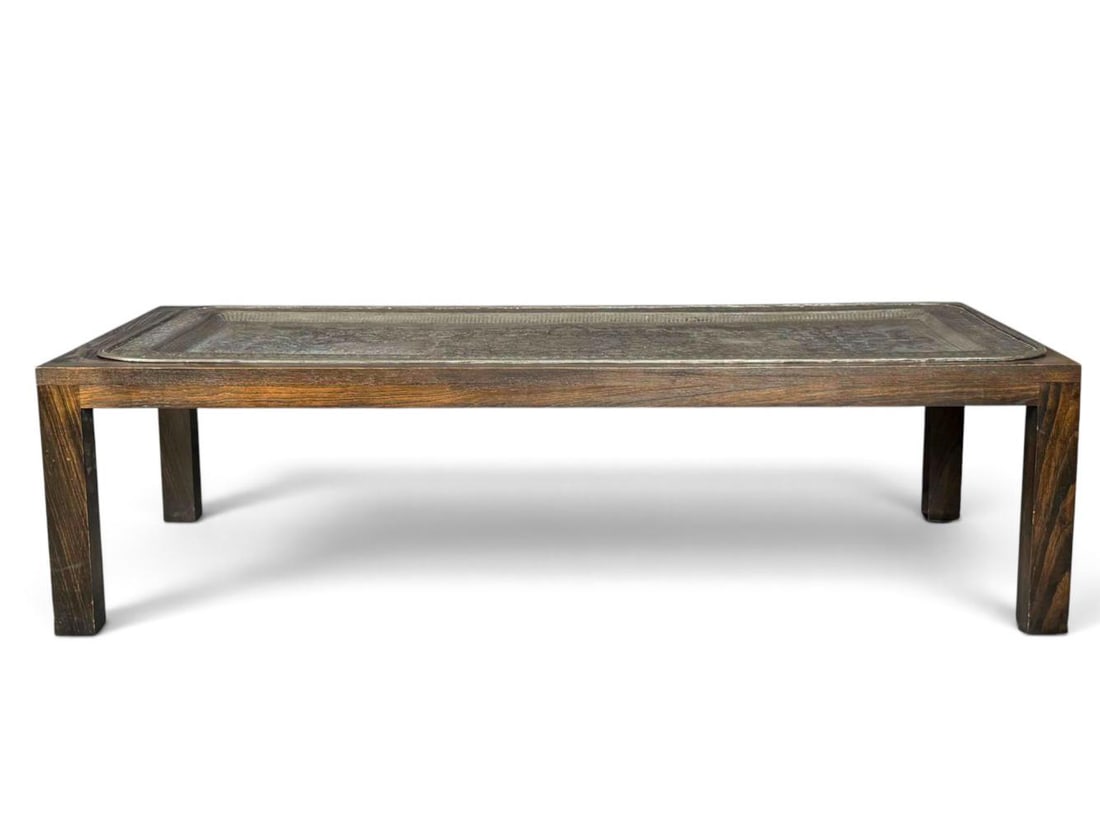 Large Persian Engraved Tray Top Table - 10