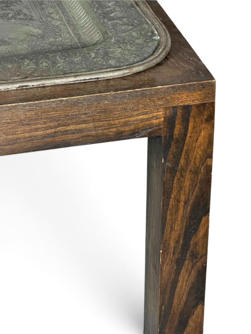 Large Persian Engraved Tray Top Table - 11