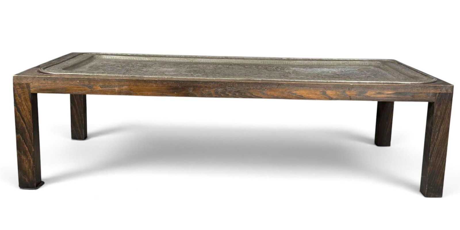 Large Persian Engraved Tray Top Table - 2