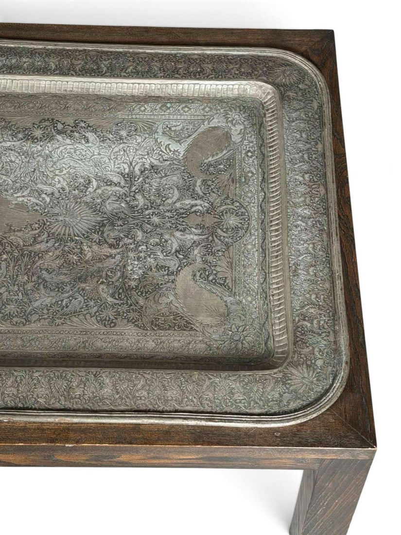 Large Persian Engraved Tray Top Table - 7