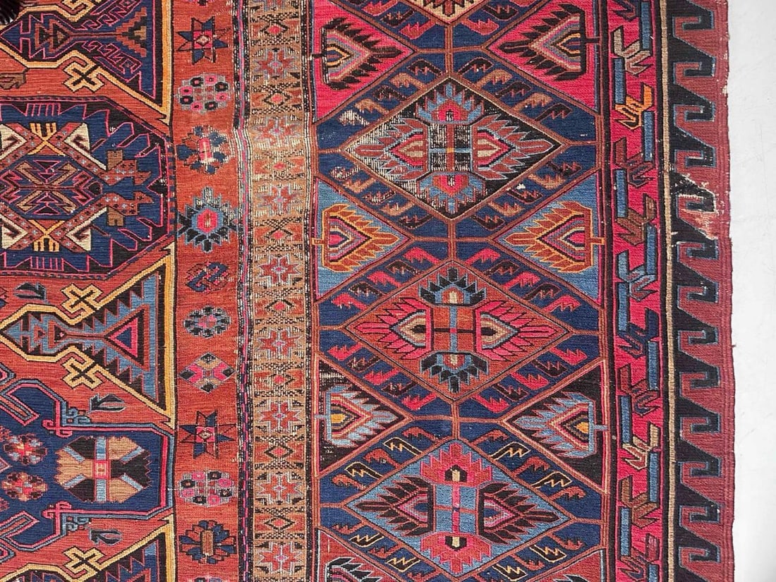 Large Older Flatweave Carpet - 12