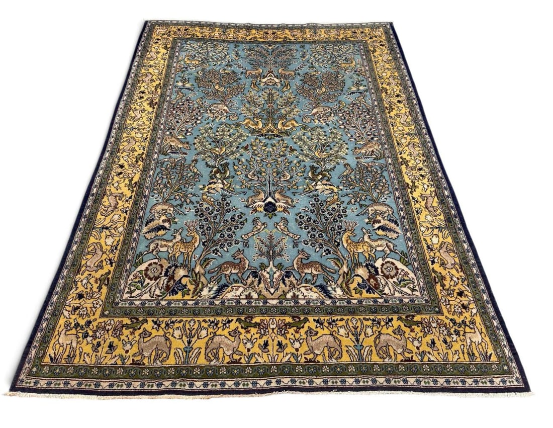 Persian Qum Pictorial Garden Rug (1 of 14)