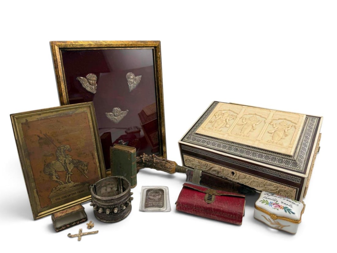 Grouping Of Antiques, Collectibles, And 1oz Silver Coin (1 of 18)