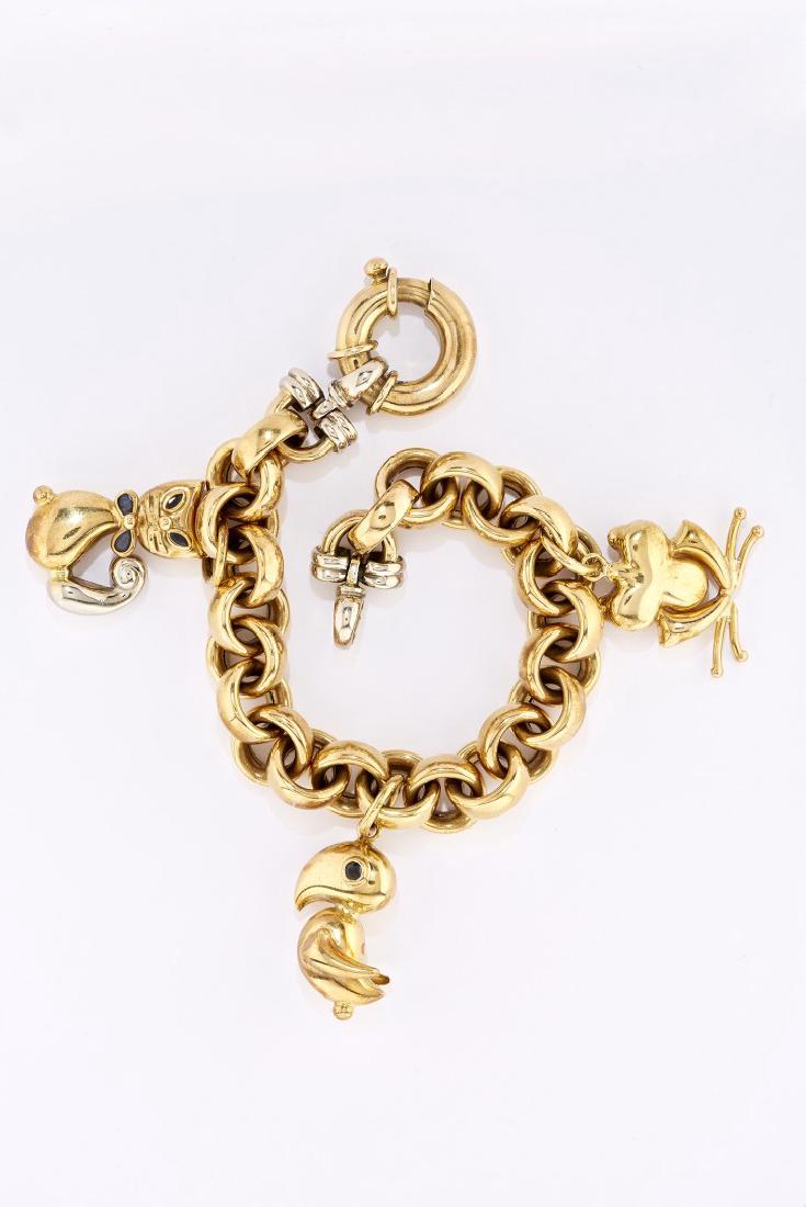YELLOW GOLD CHARM BRACELET (1 of 1)