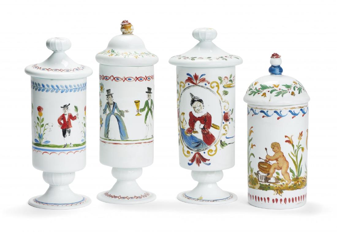 FOUR LATTIMO GLASS JARS 18th-19th Century (1 of 1)