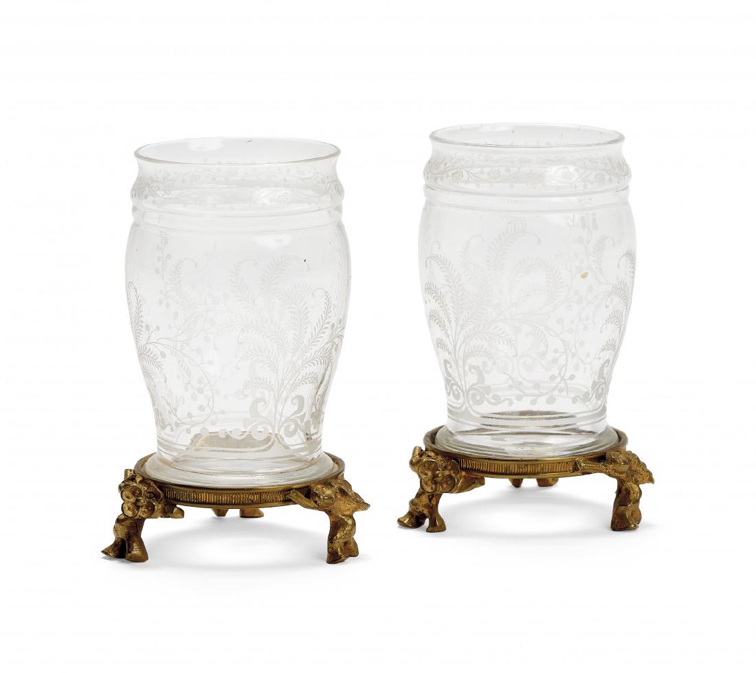 PAIR OF SMALL ORMOLU-MOUNTED VASES 19th Century (1 of 1)