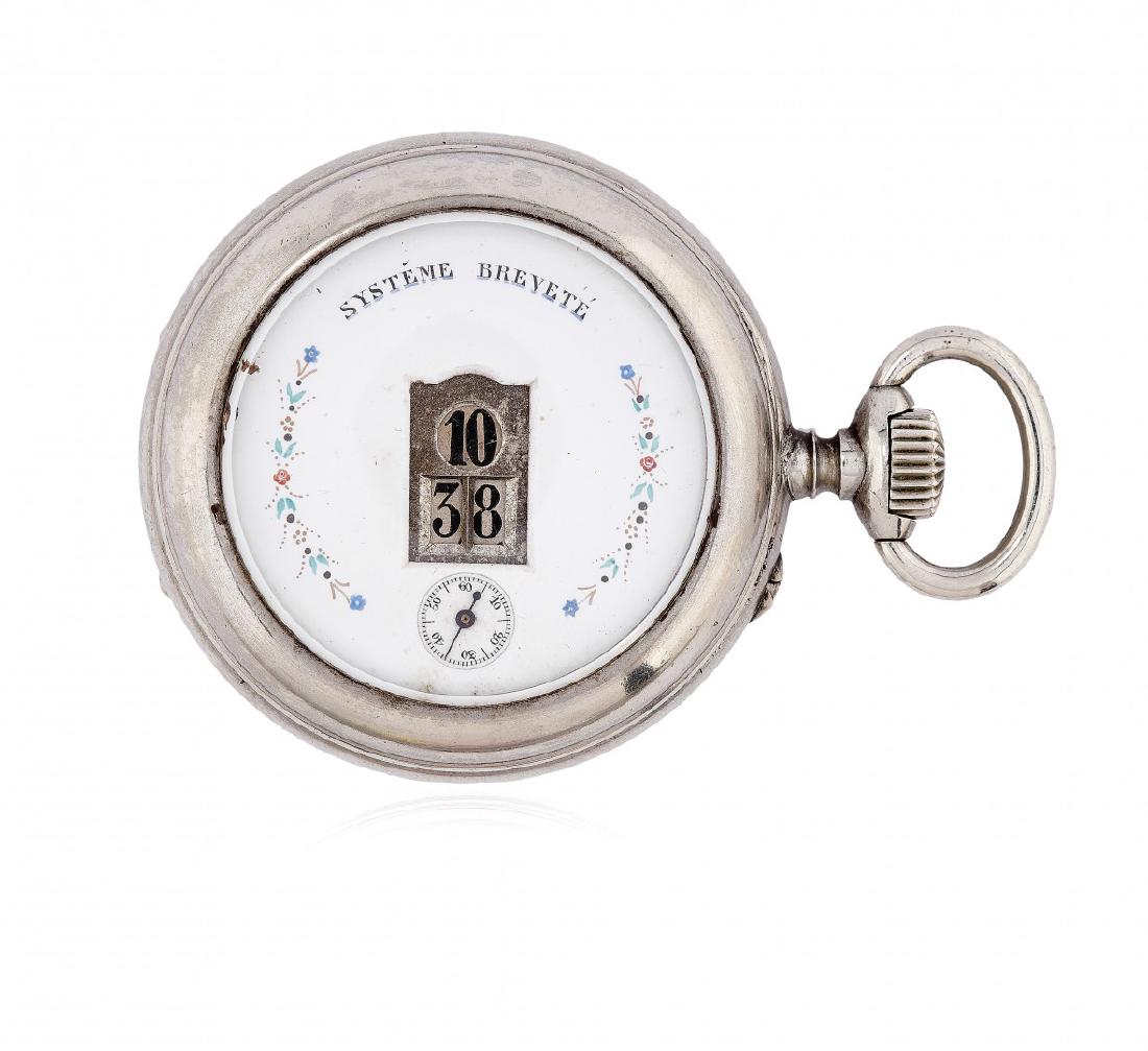 SILVER JUMPING HOUR POCKET WATCHÂ (JOSEPH (1 of 1)