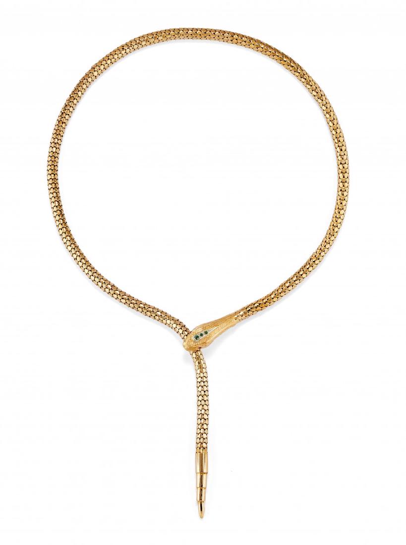 gold and gem-set serpent necklace, Michieletto (1 of 1)