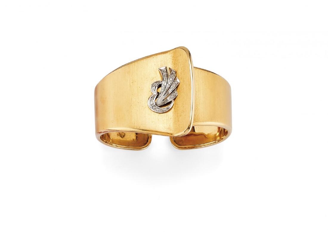 gold and diamond slave bracelet (1 of 1)