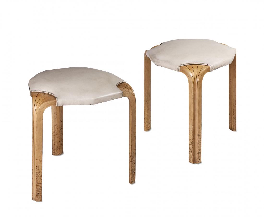 ALVAR AALTO TWO 'X600' STOOLS FOR ARTEK 1954 (1 of 1)