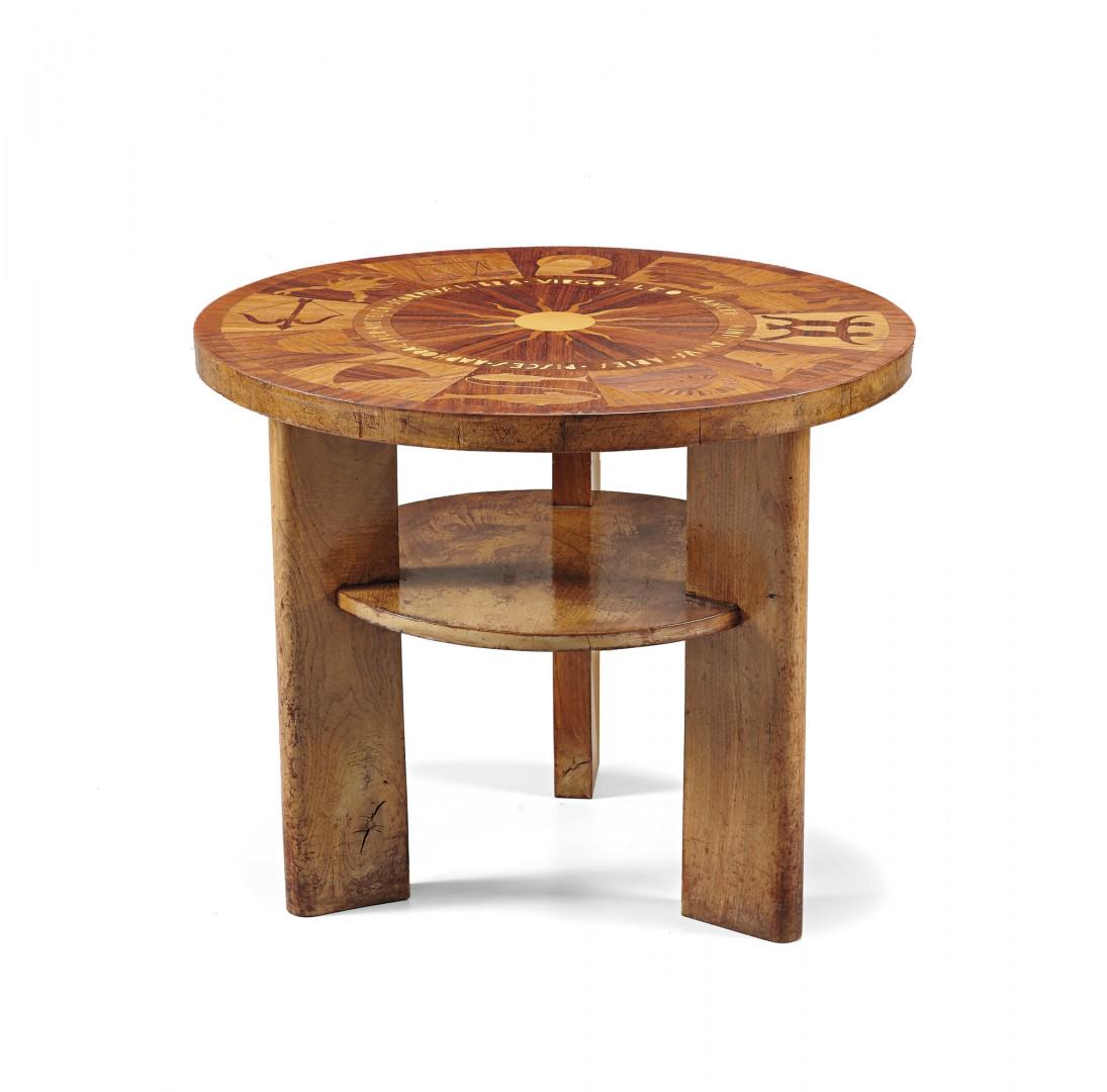 Coffee table, inlayed with zodiac signs  Italy, 1930s (1 of 1)