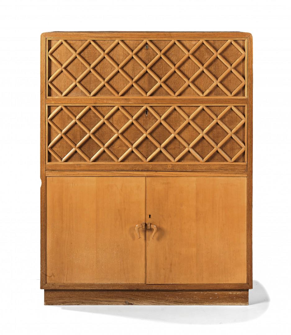 MARIO DEZZUTTI 1892-1975 Mobile Cabinet with doors, (1 of 1)