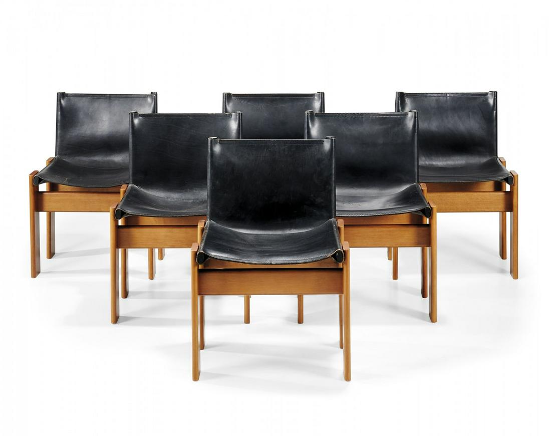 AFRA E TOBIA Six 'Monk' chairs for Molteni (1 of 1)