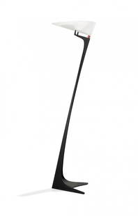 SANTIAGO CALATRAVA 1951: 'Montjuic' floor lamp for Artemide 1990 Polyurethane resin, methacrylate. Minor wear. 75.98 x 20.47 x 17.72 in. TAGS: Design Floor lamps