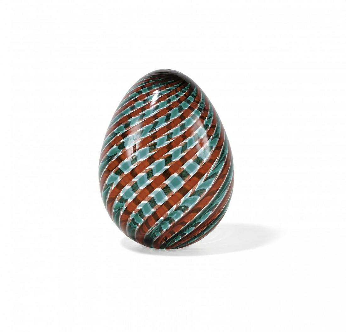 VENINI Uovo a canne ritorte  1983  'Canne ritorte' egg (1 of 1)