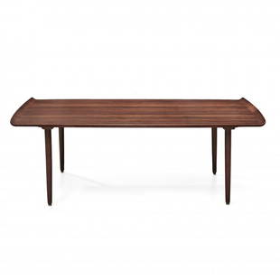 KURT OLSEN Tavolo basso per A. Andersen & Bohm Anni: Legno. Lievi difetti. 50 x 140 x 69 cm Wood. Minor defects. 19.68 x 55.12 x 27.17 in. TAGS: DESIGN