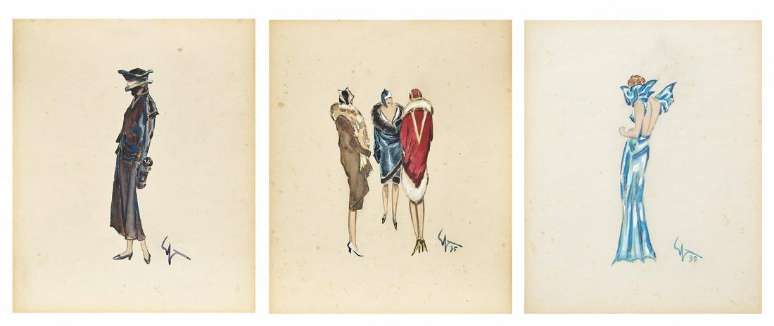 ENRICO SACCHETTI 1877-1967 Tre tempere 1935 -Three (1 of 1)