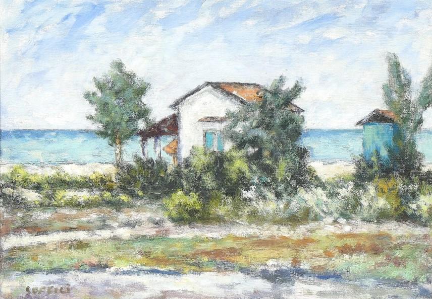 ARDENGO SOFFICI 1879-1964 Paesaggio -Landscape (1 of 1)