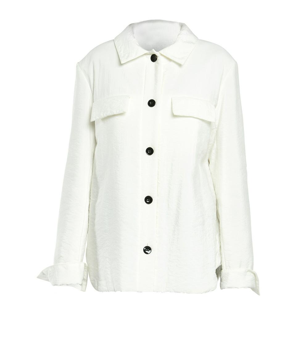 JIL SANDER Tailored blazer 2000s: in silk embroidered, with contrasting black buttons. Size 34 (FR) Excellent condition.