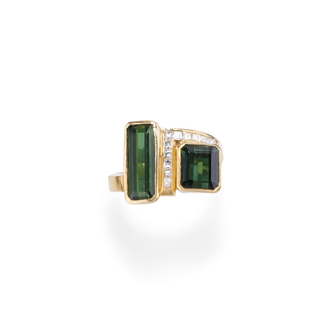 TOURMALINE AND DIAMOND RING (1 of 1)