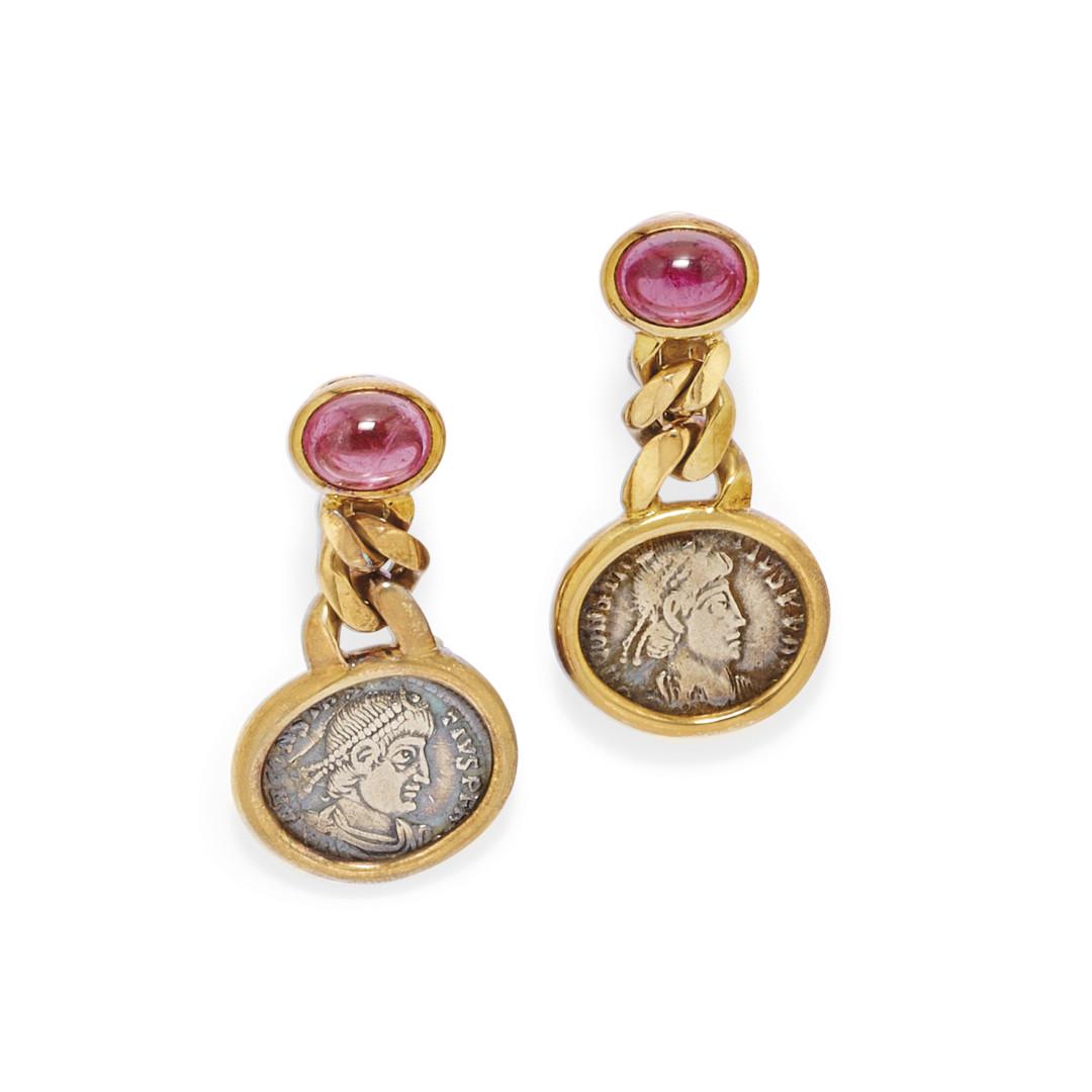 PAIR OF PENDENT EARRINGS WITH COINS, BULGARI (1 of 2)