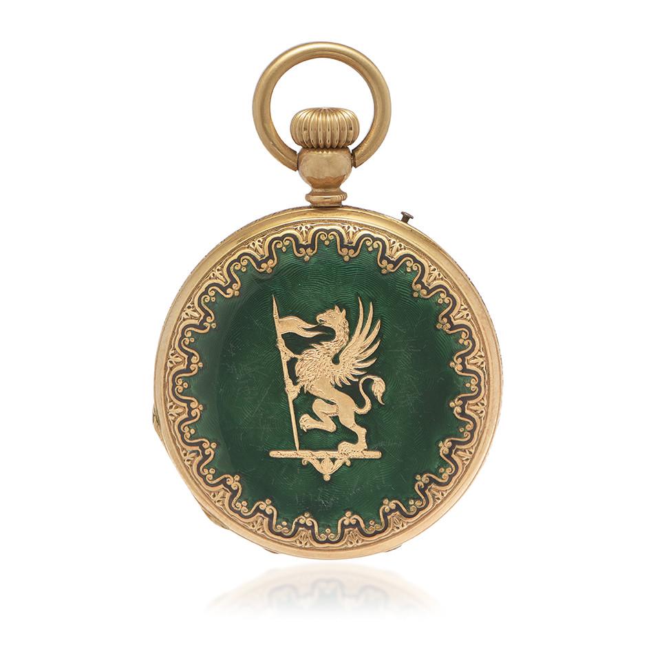 HUNTER CASE IN GOLD AND ENAMEL, CIRCA 1860 (1 of 4)