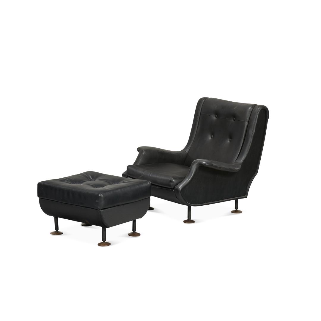 MARCO ZANUSO  1916-2001 'Regent' armchair and ottoman for Arflex (1 of 1)