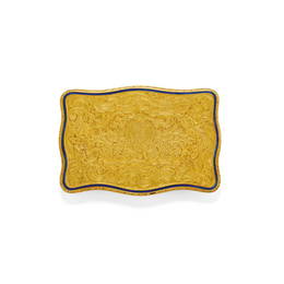 18K YELLOW GOLD AND ENAMEL SNUFF-BOX