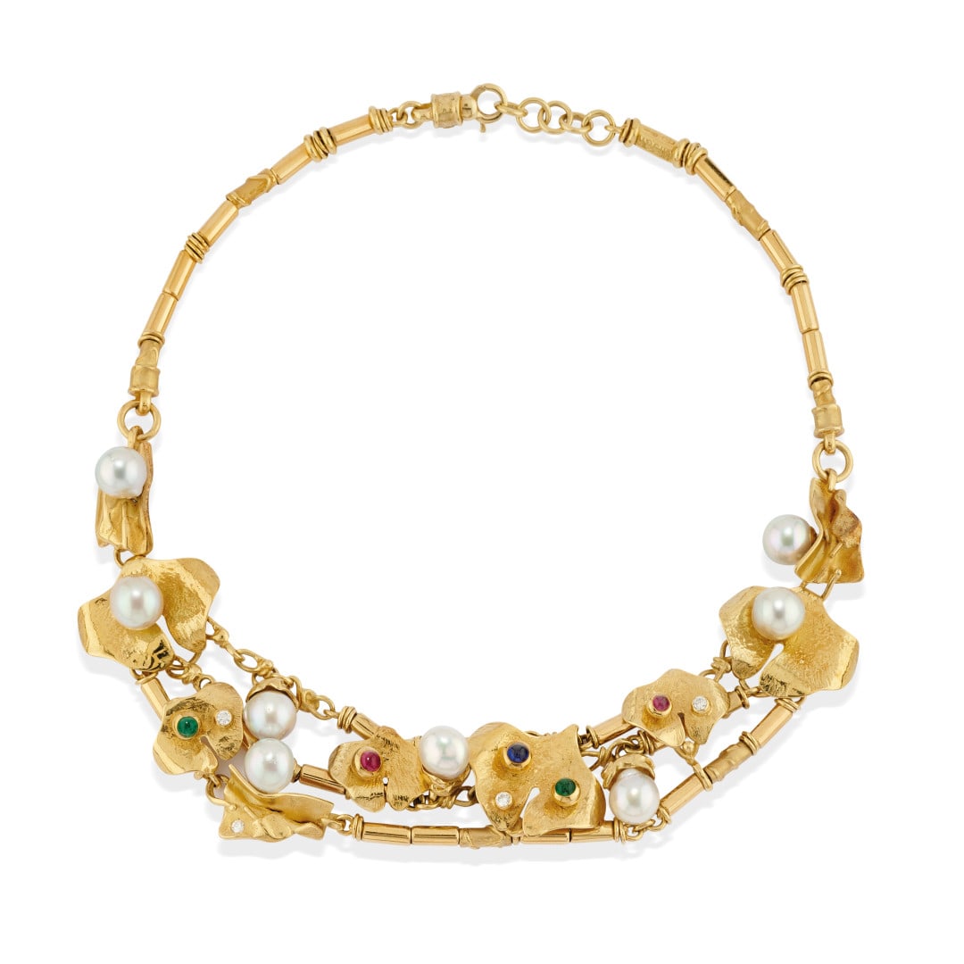 CULTURED PEARL AND DIAMOND NECKLACE, MISANI (1 of 2)