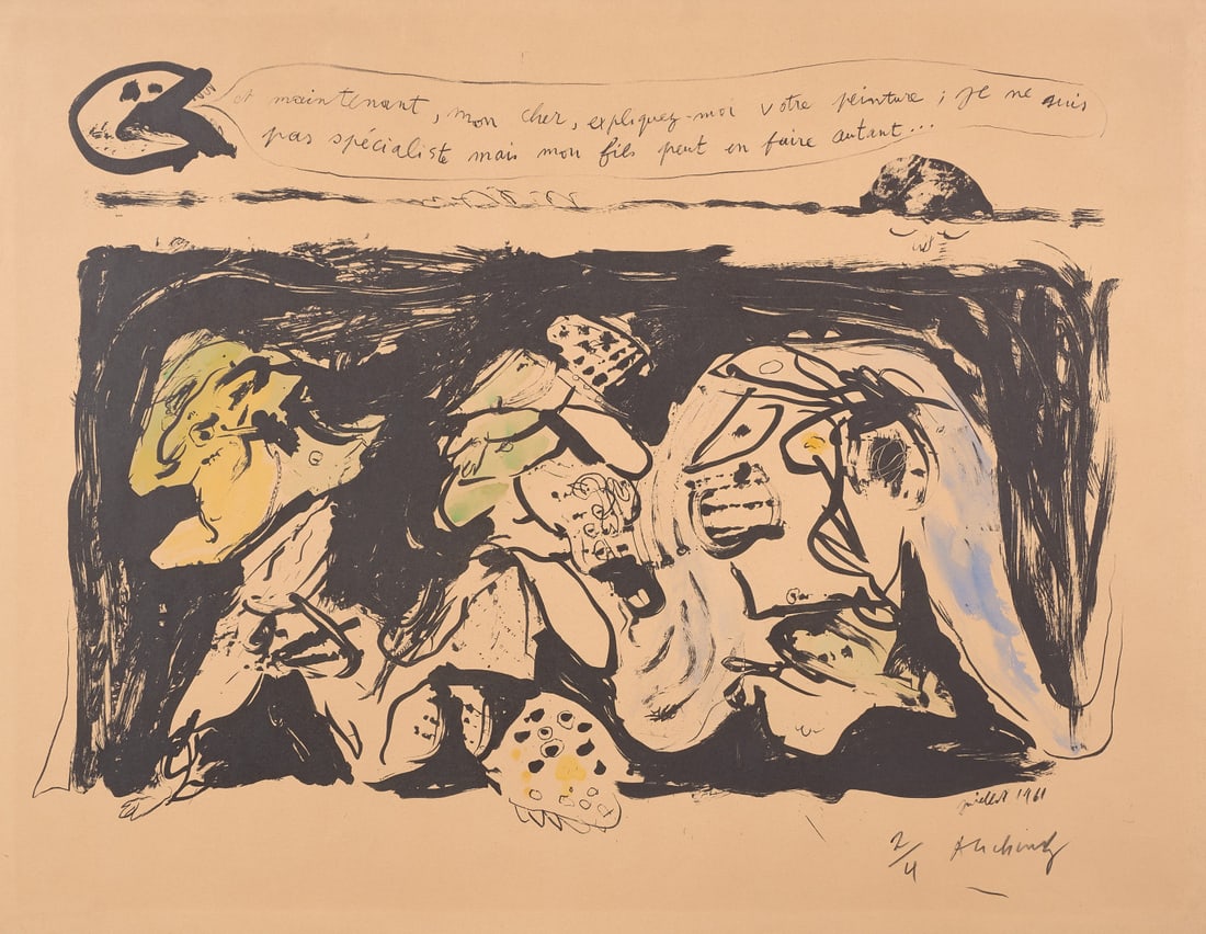 PIERRE ALECHINSKY  1927 Et maintenat, mon cher, expliquez-moi votre peinture...  1961 (1 of 1)