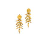 ANTICO PAIO DI ORECCHINI PENDENTI IN ORO GIALLO 18 KT - PAIR OF ANTIQUE 18K YELLOW GOLD PENDENT